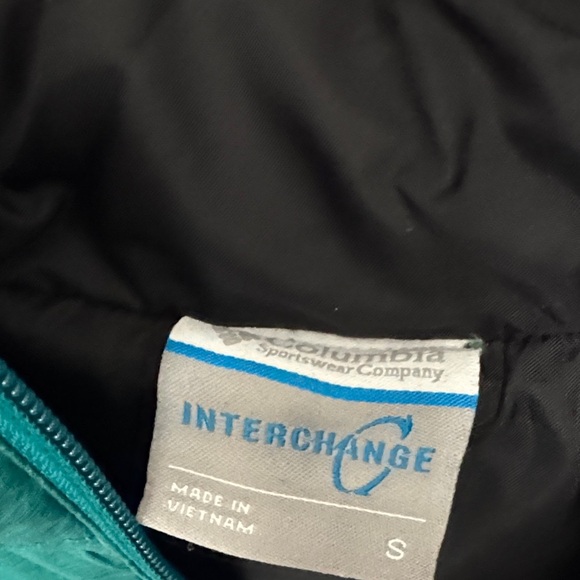 Columbia interchange Women's Teal Quilted Puffer Jacket EUC S - Picture 5 of 11
